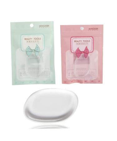 Buy Leaf-Shaped Silicone Makeup Sponge Puff | Clear Gel Blender for Perfect Makeup Application - Buy Online on SooperMarket.com