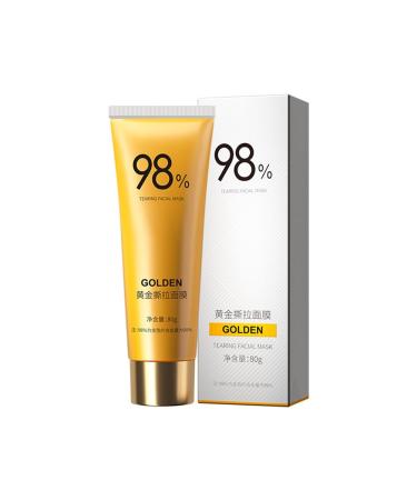 Gold Foil Peel-Off Mask 98% Gold Peel Off Mask Gold Facial Mask Anti-Aging Deep Cleansing Reduces Fine Lines& Wrinkles Great for All Skin