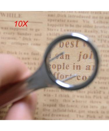 QHYTL 10X Magnifying Glass with Tweezers - Portable Stainless Steel Handheld Repair Tool - Buy Online on SooperMarket.com