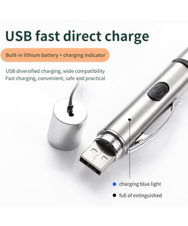 ISAKEN Cat Chaser Toys LED Light Pointer Pen USB Rechargeable Interactive Cat Toy with 5 Patterns Cats Tracker Wand Cat Red Dot Toy Training Exercise Tool for Indoor Cats Kitten - Buy Online on SooperMarket.com