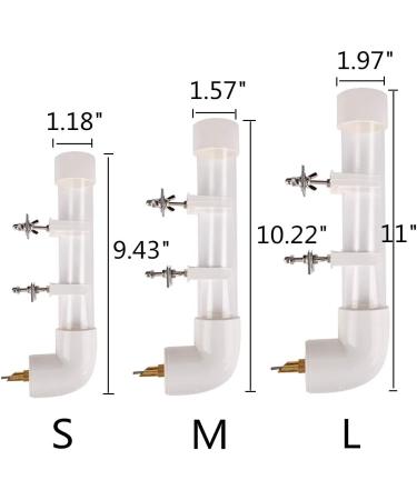 Bird Drinker Waterer Parrot - Automatic Drinking Device for Parakeet, Cockatiel, Conure, Lovebird, African Grey, Macaw - Medium Size - Buy Online on SooperMarket.com