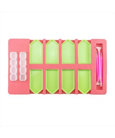 HXYQMMY Diamond Painting Accessories Tray Organizer - 8 Slots Multi-Boat Holder for Square Bead Storage Containers - Ideal Craft Tool Kit for Adults - Buy Online on SooperMarket.com