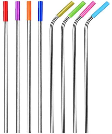 U-K Silicon Tips Cover for Stainless Steel Straws 6 mm 8Pcs Multi- Colors Soft Food Grade Silicone Straws Nozzles Reusable Cover for 1/ 4'' Wide Straws Practical & Popular - Buy Online on SooperMarket.com