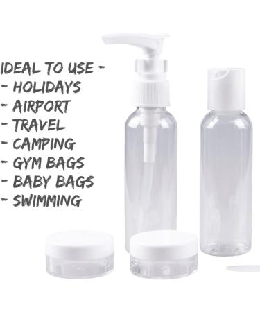 Netagon 9 Piece Travel Bottle Set Leak Proof Clear Toiletries Containers with Clear Airport Bag Case Perfect for Travel Holidays Swimming Camping Trips (2 Packs -18 PCE) 2 Packs (16 Pce) - Buy Online on SooperMarket.com
