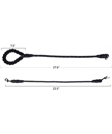 Techson 3 in 1 Dog Leashes with Padded Handle Durable Detachable Long Nylon Rope Lead for Double Triple Multiple Pet Puppy - Buy Online on SooperMarket.com