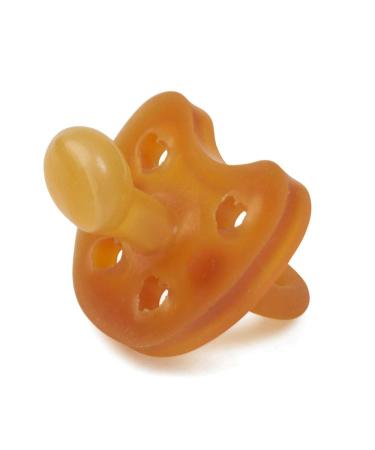 Gr npecht organic pacifier made of natural rubber BPA free without dyes jaw-friendly suction part soft shield size 1: 0-6 months (670-V1) brown