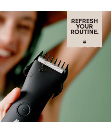 Meridian's Men's Waterproof Electric Below-The-Belt Trimmer Set with Spray (50mL) - Ceramic Blades, Sensitive Shave Tech (Onyx) - Buy Online on SooperMarket.com