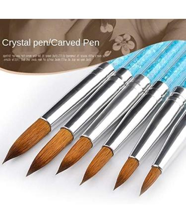 Desikixudy Brushes Crystal Nail Crystal Carving Pen Blue Transparent Crystal Pen with Diamonds 6 Sets Foil Nail Art - Buy Online on SooperMarket.com