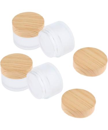B Blesiya 4 Pieces 50g Empty Glass Cream Jars - Ointment & Cosmetic Containers with Screw Lid for International Shipping - Buy Online on SooperMarket.com