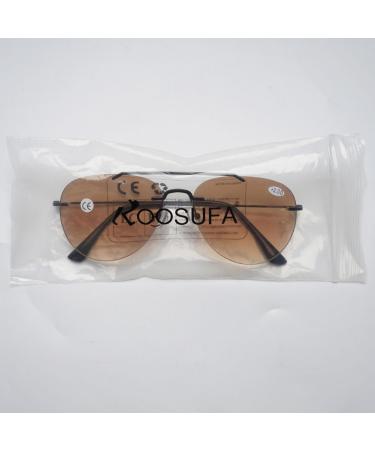 Koosufa Frameless Bifocal Reading Sunglasses for Men & Women - Anti-Blue Light UV Protection Outdoor Reading Aid (1.0 - 4.0 2 Colors) - Buy Online on SooperMarket.com