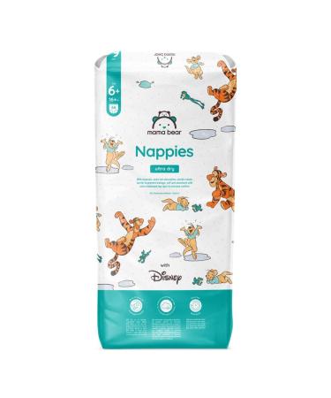 Amazon Brand: Mama Bear Disney Ultra Dry Diapers Size 6+ (16+ kg) White 66 Count (1-Pack) Size 6+ (16+ kg) Single Pack
