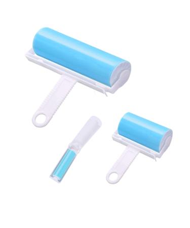 MINRGZEE Lint Roller 3 Pack, Washable Lint Roller Reusable Pet Hair Remover Cleaner with Cover for Clothes, Pet Hairs, Include Large/Medium/Small Size 1L-1M-1S