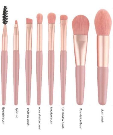 Dajidafu 8 Pieces/Set Makeup Brush Eye Shadow Foundation Brushes Portable Eyebrow Eyelash Concealer Make Up Tools Learner - Buy Online on SooperMarket.com