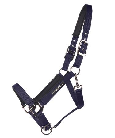 QHP Halter Deluxe soft padded 3-way adjustable (Pony Navy) Pony navy