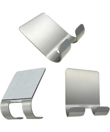 2 x Stainless Steel Razor Holder - Self Adhesive Double Hook Set for Bathroom Organization | Durable & Stylish - Buy Online on SooperMarket.com