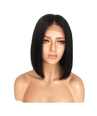 BGHJUE Wig Lace Front Copper Black Bob Wig 14 Short Ginger Wig Natural Straight Synthetic Full Wigs For Women 16inchesBlack