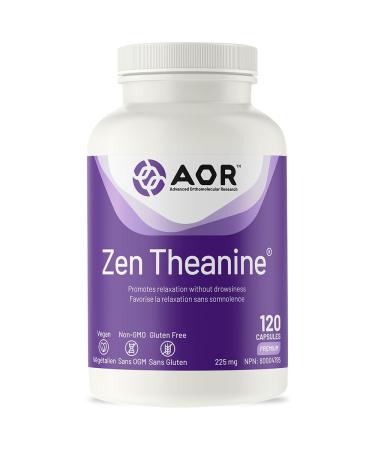 AOR - Zen Theanine 225mg 120 Capsules - L-Theanine Supplement for Mental Health Mood Support Cognitive Support Calm Support Supplement Focus Supplement Relaxation and Sleep Support 120 count (Pack of 1)