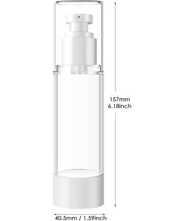 TIANZD 3Pcs Empty 80ml Transparent Airless Pump Bottles Refillable Clear Travel Vacuum Lotion Pump Containers for Cosmetic Foundation Lotion Gel - No Straw Required - Buy Online on SooperMarket.com