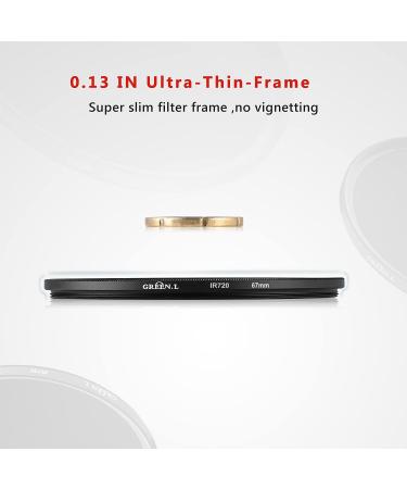 GREEN.L 77mm Infrared Filter 720nm - Multi-Resistant Nano Coating for Camera Lens - Buy Online on SooperMarket.com