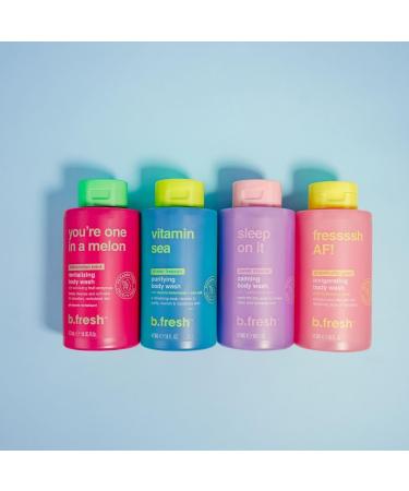Buy b.fresh Exfoliating Body Wash - You re One In A Melon Shower Gel for Men & Women | Revitalizing 16 Fl Oz with Fruit Enzymes | International Shipping - Buy Online on SooperMarket.com