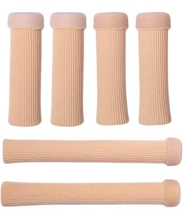 Open Toe Tubes Fabric Gel Lined Sleeve Protectors - 6 Pack for Corns, Blisters, Hammertoes - Buy Online on SooperMarket.com