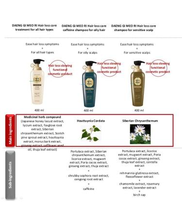DAENG GI MEO RI Hair Loss Care Shampoo for Oily Hair + Treatment Set 13.5 FL. OZ. Each - Buy Online on SooperMarket.com