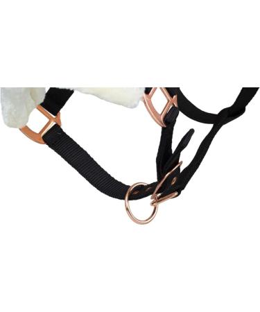 Shop Marengos Halter Set with Lead Rope - Elegant Black/Rose Gold for Warmbloods | International Shipping Available - Buy Online on SooperMarket.com