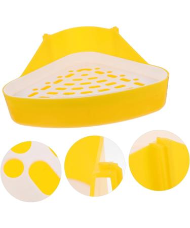 CIYODO Box Pet Potty Urinal Rabbit Toilet Rabbit Corner Pet Triangular Potty Bedding for Rabbits Abs White 24.5X18.5cm White - Buy Online on SooperMarket.com