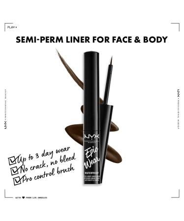 Nyx Epic Wear Liquid Liner - Waterproof Brown Matte Eyeliner - Buy Online on SooperMarket.com