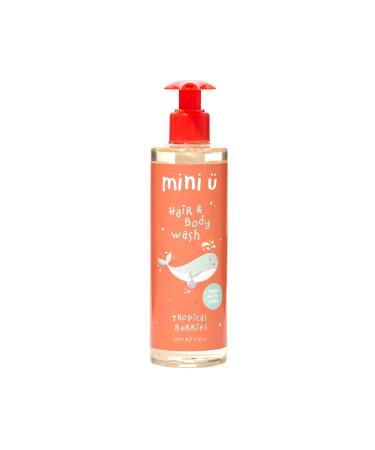 Mini U Tropical Berries Hair & Body Wash Yellow for Children - Suitable from Newborn - Made in UK - Naturally Derived - Suitable for Vegans