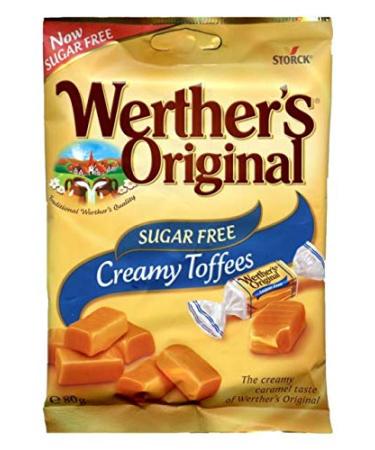 Sugar Free Werthers CreamyToffees 80g Bag x 3