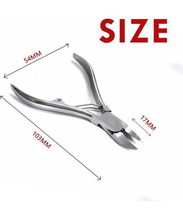 Professional Stainless Steel Cuticle Nippers - Precision Tool for Removing Excess Skin & Barbs on Fingers and Toes | International Shipping - Buy Online on SooperMarket.com