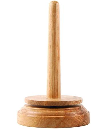 AnNafi Wood Yarn Holder with Twirling Mechanism Classic | Classic Wooden Spinning Yarn & Thread Holder | Knitting Embroidery Accessory Gift | Craft & Sewing Supplies | Yarn Organising Tool For Granny