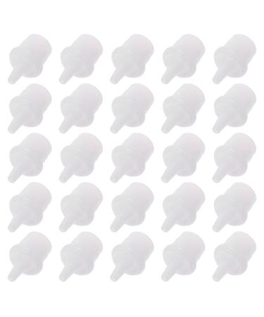 FRCOLOR 100 Pieces Eyelash Glue Replacement Caps Lash Bottle Plug Mouth Tips Lash Glue Bottle Pins for Home Salon Eyelash Extensions Tools 2x1.3cm White