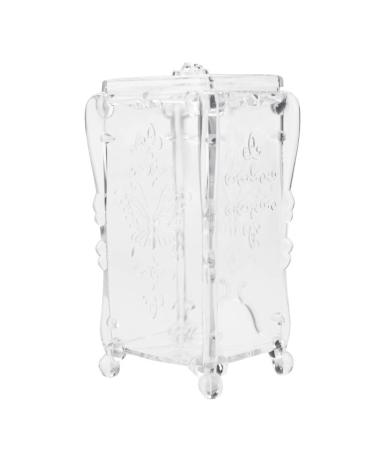 Cosmetic Makeup Cotton Pads Organizer & Nail Art Storage Box | Transparent Cotton Wipe Holder - Buy Online on SooperMarket.com