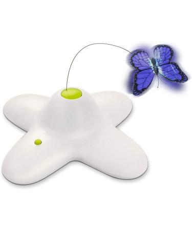 ALL FOR PAWS Cat Butterfly Toy Interactive Cat Toys 360 Electric Rotating Toys for Indoor Cats Automatic Self Playing Teaser Toy (Shiny Butterfly) O Flutter Bug