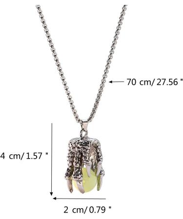 Oralgo Halenkette Dragonkette - Luminous Pearl Pendant Necklace with Natural Stones & Titanium Steel Charm Accessories - Buy Online on SooperMarket.com