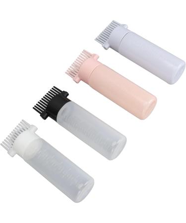 Comb Applicator Bottle Dustproof Easy Control Soft Easy Use Hair Dye Brush Bottle Multi-function 4 Colors With Clear Scale For Hair Salon - Buy Online on SooperMarket.com