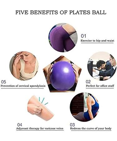 MOMPLUS 6-Inch Mini Yoga Ball for Home Exercise - Purple Small Bender for Stability Training and Physical Therapy - Includes Pump - Buy Online on SooperMarket.com