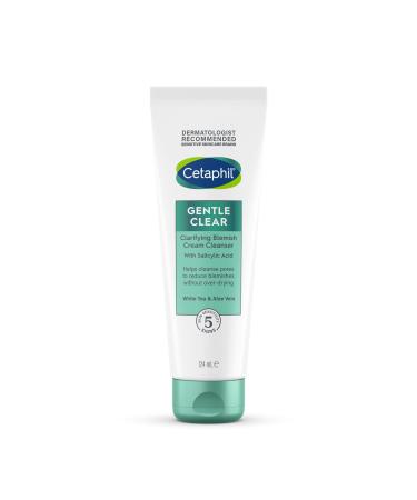 Cetaphil Gentle Clear Clarifying Blemish Cleanser 124ml Face Wash for Gently Cleaning Pores with 2% Salicylic Acid & Aloe Vera for Sensitive Skin