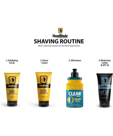 HeadBlade HeadLube SPF 50 Men's Lotion and Sunscreen - Anti-Aging Formula for Face, Body & Scalp | Water Resistant 80 Minutes | 5 fl oz - Buy Online on SooperMarket.com