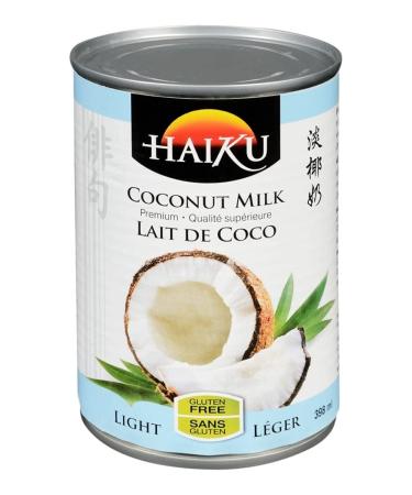 Light Coconut Milk Haiku Less Fat Premium Asian Cuisine Great Tasting Add to Your Favourite Dish Dairy Free Gluten Free 398ml