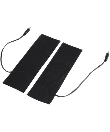 1 pair of electrical 5 V USB heating element foil carbon fiber heating pillows for heating the feet washable bending abrasion and foldable 19.6 * 6 cm black