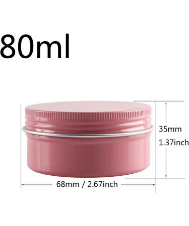 Buy BasicPacking 12-Piece 80ml Pink Empty Round Aluminum Screw Lid Cans - Ideal for Creams Candles & Cosmetics - Includes 50mm Stickers - Buy Online on SooperMarket.com