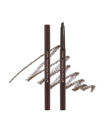 ETUDE Drawing Eye Brow 0.25g #1 Dark Brown 21AD | Long Lasting Eyebrow Pencil | Soft Textured Natural Daily Look Eyebrow Makeup #1 Dark Brown_21AD