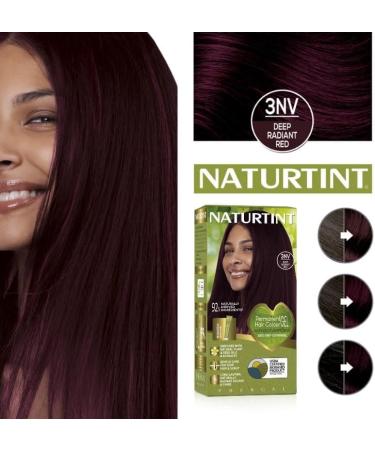Naturtint Permanent Hair Colour 3NV Deep Radiant Red - Ammonia Free, Long-Lasting, Grey Coverage - Buy Online on SooperMarket.com