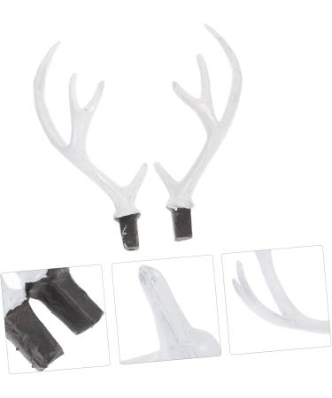 ABOOFAN 2 Pairs Christmas Flocked Antlers Hair Clips Headbands Handmade Diy Materials Headdress Diy Parts Diy Simulated Antlers Diy Deer Horn Hair Accessories White Artificial Flocking - Buy Online on SooperMarket.com