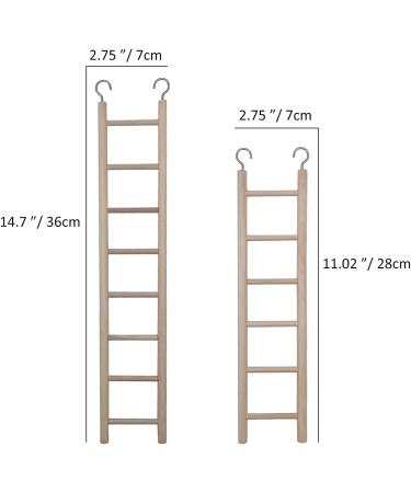 3pcs Natural Wooden Bird Ladder for Parrots, Parakeets, Cockatiels - 6 Step, 7 Step, 8 Step Climbing Accessories - Buy Online on SooperMarket.com
