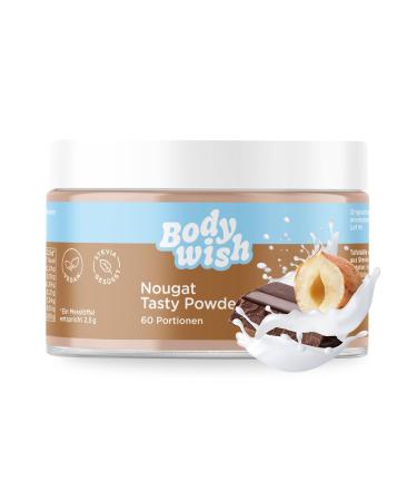 Bodywish - Nougat Tasty Powder - low -calorie taste powder |Natural taste - sugar substitute nutrition |1 x 150gr - Nougat aroma nougat 1 x 150 gr