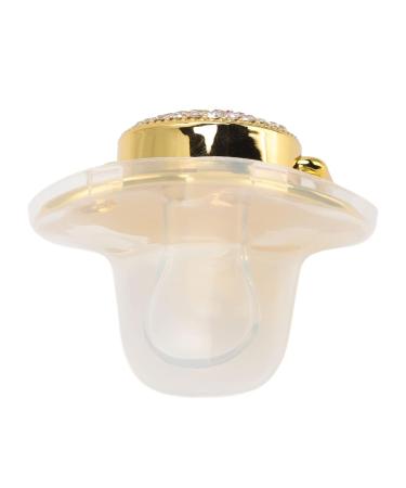 Heart-Shaped Baby Pacifier Nipple with Rhinestones - Safe & Flexible Gold Design for International Shipping - Buy Online on SooperMarket.com